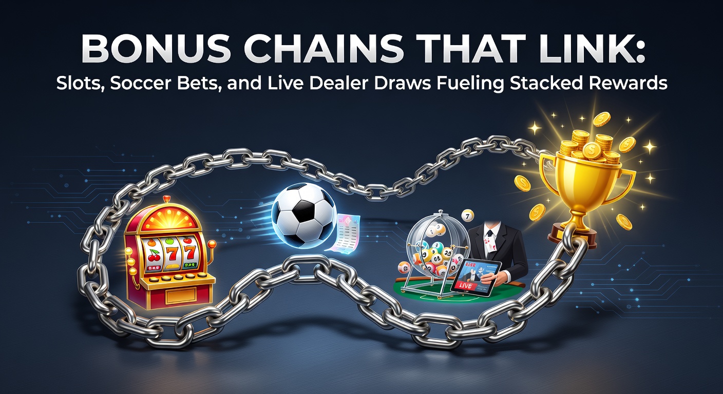 Close-up of a mobile screen displaying stacked bonus notifications from slots, soccer odds, and live dealer wins interconnecting rewards